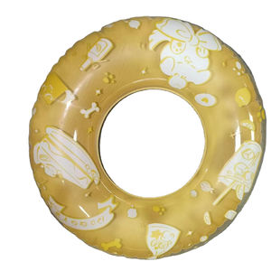 Flotador Inflable de PVC para Piscina, <span class=keywords><strong>Mini</strong></span> Anillo de Natación Amarillo con Diseño de Dibujos Animados, Juguete para Niños - Product Image 1