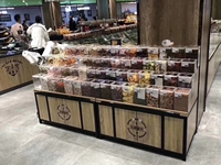 Étagère à biscuits en Grain, présentoir à fruits Double face, magasin de commodité, étagère en bois en acier