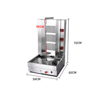 Mini machine à kebab Doner à gaz commerciale rotative autonome Machine à Shawarma de bureau