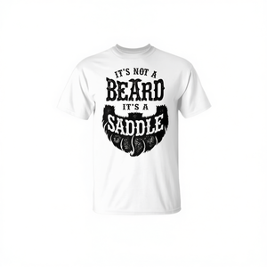 C'est pas une barbe, c'est une selle - T-shirt pour hommes barbus - T-shirt humoristique - Product Image 2