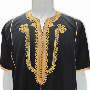 Premium Koshibo <strong>Men</strong> <strong>Thobe</strong> with Hood Moroccan Islamic Robe Traditional Saudi Sudanese Style Elegant Design - Product Image 4