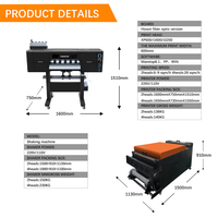 Imprimante DTF 24 pouces à double tête I1600, machine d'impression par transfert thermique pour vêtements de marque