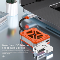 Adaptateur répartiteur OTG USB C/Type-C vers USB 3.0 + charge 60W 2-en-1, adaptateur de transfert de données