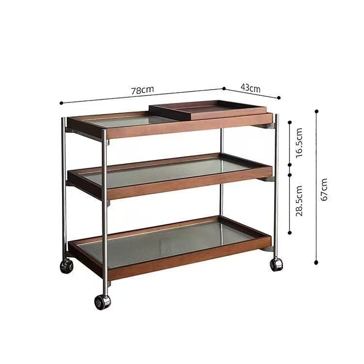 Noir élégant (cadre en bois massif, support en acier inoxydable)