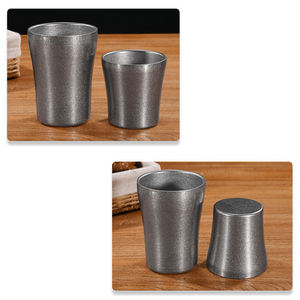 Taza de Café Americana de Acero Inoxidable Industrial, Color Gris Tormenta, 280 ml, para Acampar al Aire Libre, Estilo Vintage Personalizado - Product Image 4