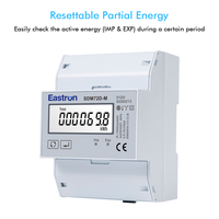 Medidor de Electricidad Inteligente Trifásico SDM72D-M con Pantalla LCD Digital y Modbus RTU RS485