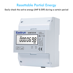 Medidor de Electricidad Inteligente Trifásico SDM72D-M con Pantalla LCD Digital <span class=keywords><strong>y</strong></span> Modbus RTU RS485 - Product Image 3