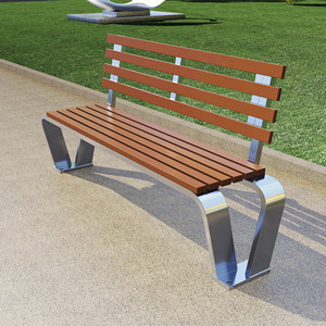 <span class=keywords><strong>Banc</strong></span> de loisirs en acier inoxydable anticorrosion pour parc moderne, chaise de cour communautaire extérieure pour centre commercial en métal, plastique <span class=keywords><strong>et</strong></span> <span class=keywords><strong>bois</strong></span>. - Product Image 5