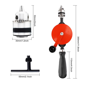 Perceuse manuelle à manivelle de 1/4 pouce, capacité 0,6-6 mm, pour bijoux, bois, plastique, acrylique et poinçonnage de circuits imprimés - Product Image 2