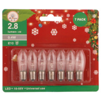 C6 bombilla de vela a rayas 12V 24V 34V 55V3WE10 bombilla de cadena de luz de Navidad E10 LED tipo puente bombilla Navidad vela puente Luz