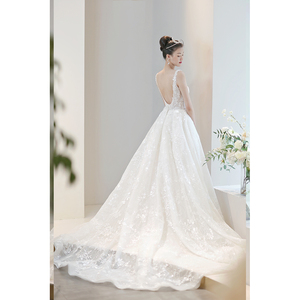 Abito <span class=keywords><strong>da</strong></span> <span class=keywords><strong>sposa</strong></span> a sirena senza maniche con scollo a V 2 in 1 bianco abito <span class=keywords><strong>da</strong></span> <span class=keywords><strong>sposa</strong></span> con Applique in pizzo <span class=keywords><strong>da</strong></span> donna - Product Image 6
