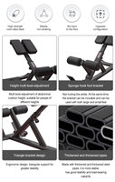 Chaise romaine commerciale robuste en fer, réglable sur plusieurs niveaux, avec poignées en PVC, banc d'hyperextension dorsale portable et pliable, capacité 35 kg