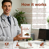 Capsules de cannelle de Ceylan à marque privée OEM avec huile MCT pour adultes – Soutien métabolique et hydratation de la peau – Complément naturel