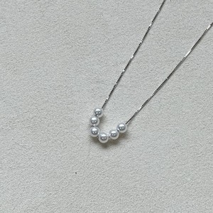 Collar de Perlas Redondas de Agua Dulce Akoya de Zhuji, Naturales, de 4-5 mm, Súper Brillantes, con Cadena de Plata Pura, Collares de Perlas de Agua Dulce, Cadena Sonrisa - Product Image 3