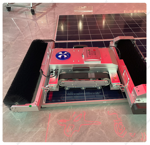 ब्रश गति स्वचालित ऐप नियंत्रण दूर से उपकरण मशीन सौर पैनल सफाई रोबोट 6 साल डिजाइन जीवन - Product Image 5