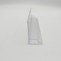 Portaprecios de PVC Transparente con Clip para Etiquetas de Datos, para Estantes de Supermercados y Tiendas Minoristas