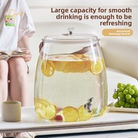 Distributeur de boissons, pichet à eau froide avec robinet, récipient à boissons domestique en PET