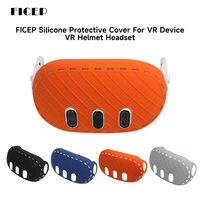 Étui de protection complet en silicone FICEP pour Meta, pour 3 contrôleurs, 250g, anti-transpiration, protection tactile, accessoire pour VR AR MR