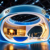 Conception de stand gratuit, stands d'exposition en bois recyclé personnalisés, présentoirs pour salons professionnels, autres équipements pour salons professionnels
