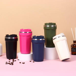 Taza de Café de Acero Inoxidable 304 de Doble Pared con Aislamiento al Vacío, Estilo 2024, con Tapa Abatible, Reutilizable - Product Image 1