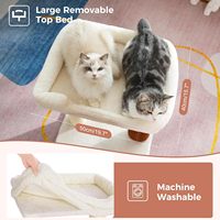 Arbre à chat multi-niveaux en velours de haute qualité, écologique et durable, avec poteaux en sisal, pour chats d'intérieur, en carton
