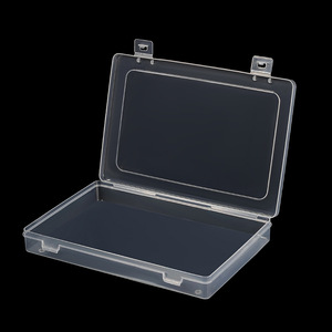 Transparent <b>Plastic</b> Storage Box 24x16x3.1cm Covered Desktop Organizer For Jewelry Tools Parts Hardware - Product Image 3