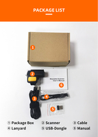Neu Eingetroffener Tragbarer Ring-Barcodescanner 1D 2D USB Kabellos Fingermodell für Lagerbestandsverwaltung Logistik auf Lager