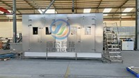 Machine de lavage de chariots à viande à recirculation d'eau, nettoyeur industriel haute performance pour chariots destiné aux usines de transformation de la viande