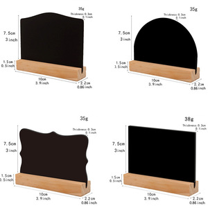 Base en bois, armoire de présentation à double face effaçable, ornement de bureau, tableau d'écriture, présentoir de bar créatif - Product Image 2