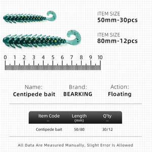 CHEERY Plastic Soft Roll Tail Midwater Bait Worm Lures 6g 110mm <strong>Threaded</strong> for Trout Bass Saltwater River Float <strong>Fishing</strong> Hooks - Product Image 3