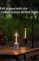 Lanterne de camping LED portable, lumière d'ambiance respirante rechargeable pour le camping, le pique-nique, la randonnée et la lumière d'urgence nocturne