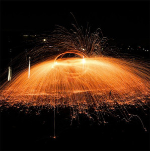 Nouveau Portable laine d'acier pyrotechnique enfants jouets fête flamme main balançoire étincelles fée feu d'artifice bâton adulte enfants jeu jouet de plein air - Product Image 3
