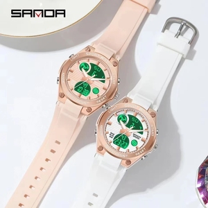 Sanda 6067 grand écran Sport <span class=keywords><strong>montre</strong></span> femmes sport électronique <span class=keywords><strong>montre</strong></span> numérique mâle multi-fonction extérieur étanche <span class=keywords><strong>montre</strong></span>-bracelet - Product Image 2