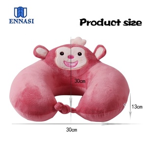 Almohada de viaje de espuma viscoelástica con soporte para el cuello, cojín de viaje personalizado con animales suaves - Product Image 2