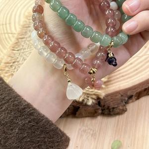 Natural Stone <b>Bracelet</b> Colorful Glass Beaded Beauty and Grace Expert Custom Logo Pre-production Sample - Product Image 3