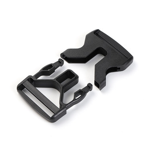 Plastic Buckle 50mm Inner Diameter Adjustable For Bag <b>Backpack</b> Helmet Waist <b>Strap</b> Accessory Solid Color Black - Product Image 3