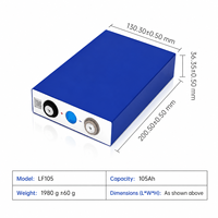 Cellule de batterie prismatique LiFePO4 3,2 V 105 Ah, grade A, cellule lithium LFP pour stockage d'énergie solaire, voiturette de golf, véhicule électrique