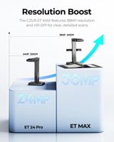 Escáner de Libros Profesional CZUR ET MAX, Cámara de Documentos de 38MP, Láser con Aplanamiento de Curvas, USB de Alta Velocidad, Escáner de Documentos A3 en Stock