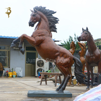 Tête de cheval en bronze antique Figurine arabe Moulage en métal Sculpté Techniques imprimées pour l'artisanat Modèle sur le thème du logo d'ange