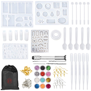 ชุดซิลิโ<span class=keywords><strong>ค</strong></span>น Gieten Mallen En Gereedschap Met Een Zwarte Opbergtas Voor Diy Sieraden Craft Maken - Product Image 3
