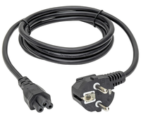Câble d'alimentation pour ordinateur portable 16A/250V, prise Schuko CEE7/7 à 3 broches vers prise IEC C5 Mickey, rallonge de câble d'alimentation CA pour ordinateur