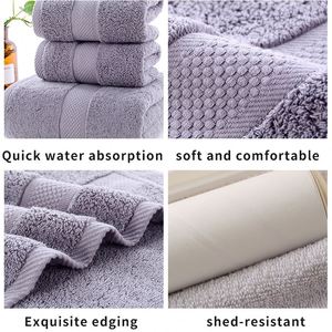 Ensemble de serviettes de bain en coton vert absorbant, épaissi et personnalisable avec logo - Product Image 4