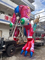 Statue de dragon mécanique géant en résine, personnalisée en usine, pour parcs d'attractions, événements et festivals, sculpture manuelle durable