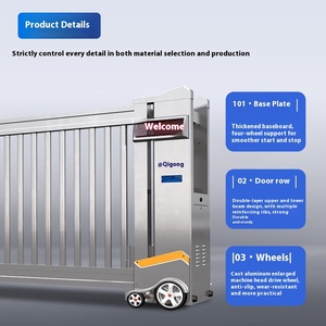 QIGONG Stainless Steel Automatic <strong>Sliding</strong> <strong>Gate</strong> Segmented <strong>Sliding</strong> Door Fence Linear Section <strong>Sliding</strong> <strong>Gate</strong> for Factory/Government - Product Image 5