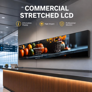 Écran d'affichage numérique LCD mural étiré pour signalisation numérique, vente en gros pour les magasins de détail, les restaurants, les écrans publicitaires commerciaux - Product Image 1
