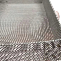 Plateau en maille avec couvercle Instruments de chirurgie en acier inoxydable Autoclave Désinfectant Plateau Panier Prix de gros