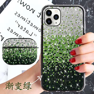 Funda de Lujo con Diamantes Brillantes 2 en 1 para Teléfono Móvil y Cubierta para Auriculares Inalámbricos para Apple <span class=keywords><strong>Airpods</strong></span> 1 2 3 4 Pro 2 3 - Product Image 2