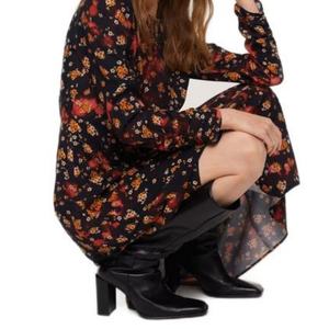 XIUYU último vestido MIDI ajustado con estampado floral de cuello redondo de manga larga personalizado - Product Image 3