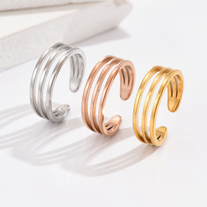 Stainless Steel Triple C-shaped Toe <b>Ring</b> for Women Girl 18K Gold Plated Jewelry Adjustable Open Tail <b>Stacking</b> <b>Rings</b> Summer Beach - Product Image 5