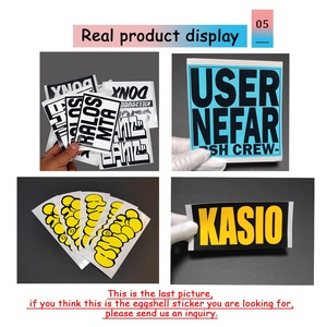 Tùy Chỉnh Đầy Màu Sắc Vỏ Trứng & Vinyl Dán Mạnh Mẽ Dính Dễ vỡ Graffiti Thiết Kế Tối Thiểu Đặt Hàng 100 Pcs - Product Image 6